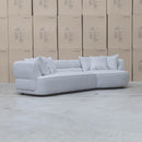 The Aspen Curved RHF Chaise Lounge - Cloud available to purchase from Warehouse Furniture Clearance at our next sale event.
