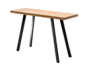 The Atlanta Faux Wood Console Table MDF with Black Powder Coated Metal Legs - Natural/Black - YS43 - Available In-Store Only available to purchase from Warehouse Furniture Clearance at our next sale event.
