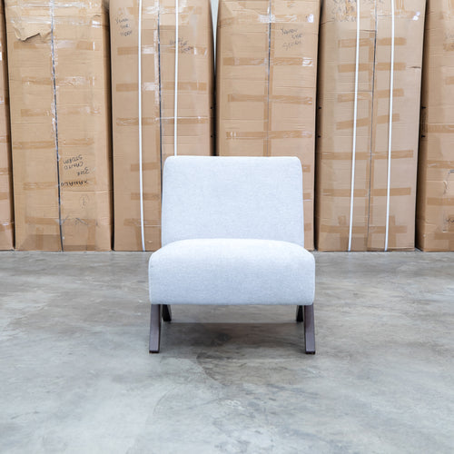 The Audrey Accent Chair - Silver available to purchase from Warehouse Furniture Clearance at our next sale event.