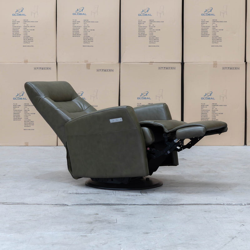 The La-Z-Boy Nova Large Plus Rocker Recliner Swivel Chair - Aurora Olive available to purchase from Warehouse Furniture Clearance at our next sale event.