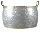 The Austin Round Tub with Handle - Silver - GF78 - Available In-Store Only available to purchase from Warehouse Furniture Clearance at our next sale event.