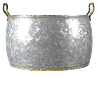 The Austin Round Tub with Handle - Silver - GF78 - Available In-Store Only available to purchase from Warehouse Furniture Clearance at our next sale event.