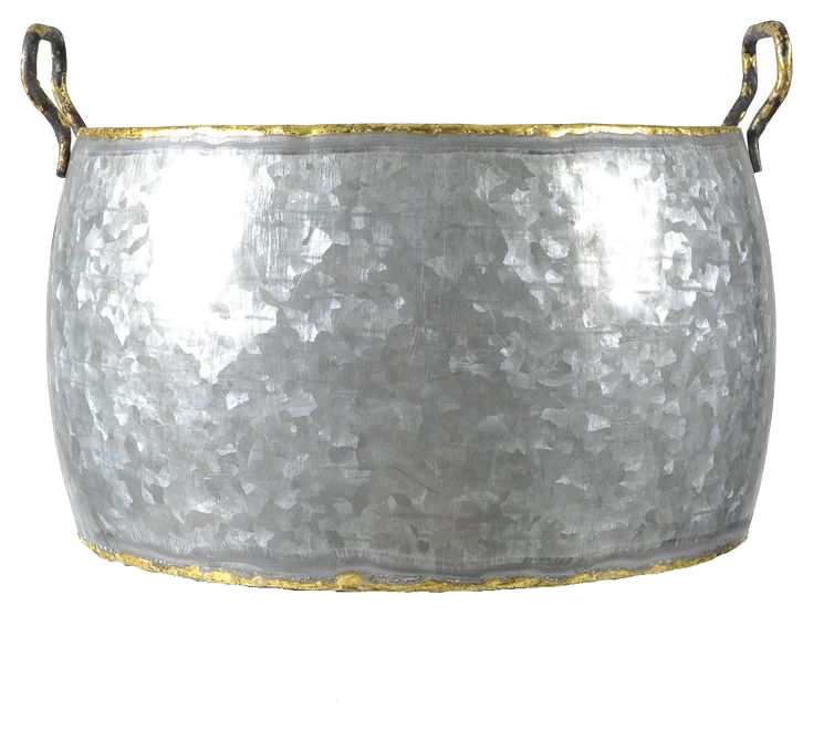 The Austin Round Tub with Handle - Silver - GF78 - Available In-Store Only available to purchase from Warehouse Furniture Clearance at our next sale event.