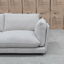 The Retreat 5 Piece Feather & Foam Modular Corner Lounge - Alabaster available to purchase from Warehouse Furniture Clearance at our next sale event.