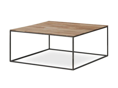 The Ava Square Coffee Table with Mango Wood Top and Iron Legs - Natural/Black - GF67 - Available In-Store Only available to purchase from Warehouse Furniture Clearance at our next sale event.