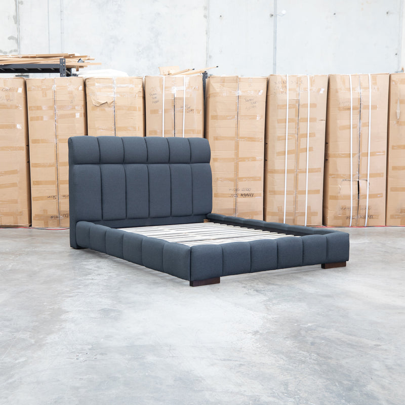 The Bailey King Upholstered Bed - Charcoal