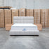 The Bailey King Upholstered Bed - Oat White