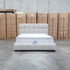 The Bailey Queen Upholstered Bed - Oat White