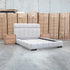 The Bailey King Upholstered Bed - Oat White