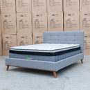 The Bailey Queen Upholstered Bed - Grey available to purchase from Warehouse Furniture Clearance at our next sale event.