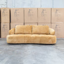 The Barga 2.5 Seat Sofa with Movable Back Rest Fabric - Mustard Yellow available to purchase from Warehouse Furniture Clearance at our next sale event.