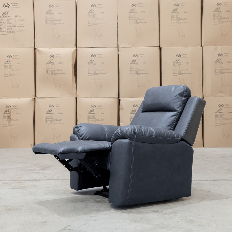 The Bari Single Recliner - Charcoal available to purchase from Warehouse Furniture Clearance at our next sale event.