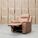 The Bari Single Recliner - Tan available to purchase from Warehouse Furniture Clearance at our next sale event.