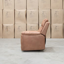The Bari Single Recliner - Tan available to purchase from Warehouse Furniture Clearance at our next sale event.