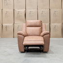 The Bari Single Recliner - Tan available to purchase from Warehouse Furniture Clearance at our next sale event.