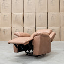 The Bari Single Recliner - Tan available to purchase from Warehouse Furniture Clearance at our next sale event.