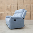 The Bari Three Seat Recliner Lounge - Smoke available to purchase from Warehouse Furniture Clearance at our next sale event.