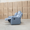 The Bari Three Seat Recliner Lounge - Smoke available to purchase from Warehouse Furniture Clearance at our next sale event.