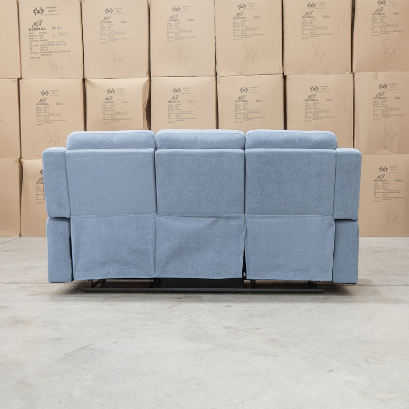 The Bari Three Seat Recliner Lounge - Smoke available to purchase from Warehouse Furniture Clearance at our next sale event.