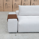 The Barles Modular Corner Lounge with Ottoman - Oat White available to purchase from Warehouse Furniture Clearance at our next sale event.