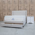 The Amie King Fabric Gas Lift & Storage Drawer Bed - Oat White