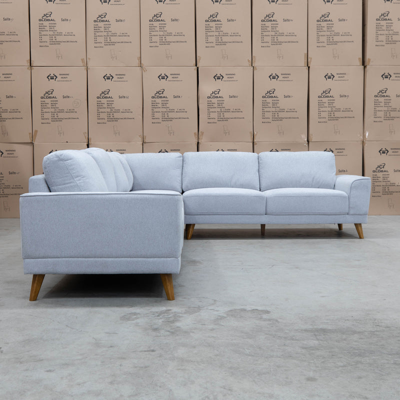 The Bristol Modular Corner Lounge with Ottoman - Silver available to purchase from Warehouse Furniture Clearance at our next sale event.