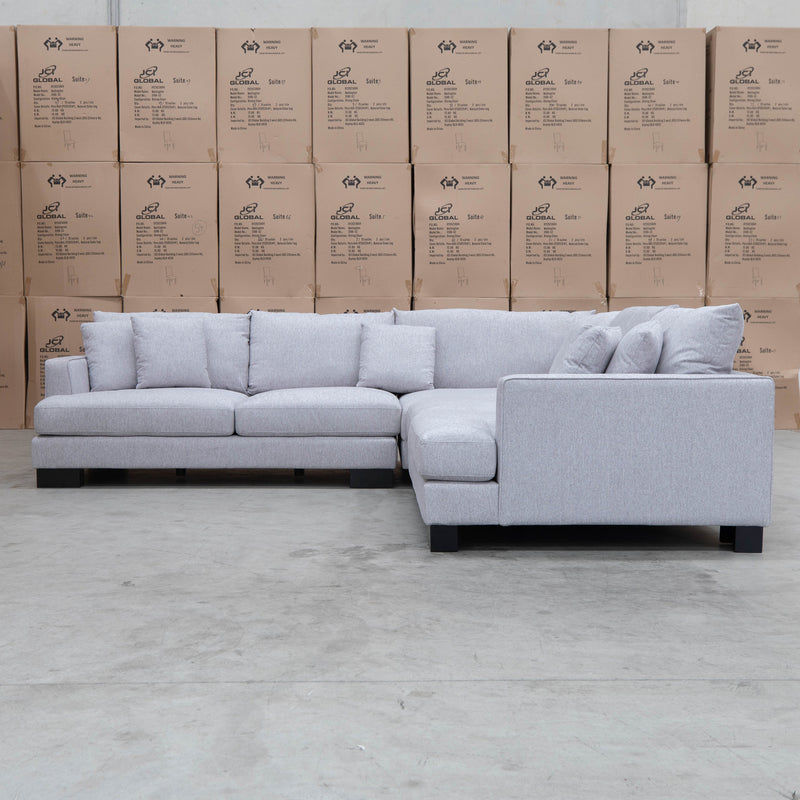 The Delta Deep Seated Corner Lounge - Silver - Available After 15th November available to purchase from Warehouse Furniture Clearance at our next sale event.