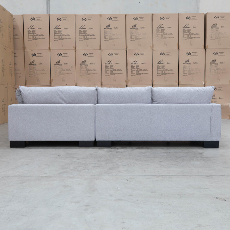 The Delta Deep Seated Corner Lounge - Silver - Available After 15th November available to purchase from Warehouse Furniture Clearance at our next sale event.