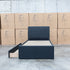 The York King Single Fabric Trundle Bed - Charcoal (Reversible Trundle)