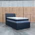 The York King Single Fabric Trundle Bed - Charcoal (Reversible Trundle)