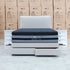 The Hayman Gas Lift & Drawer Storage Queen Bed - Oat White