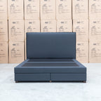The Hayman Gas Lift & Drawer Storage King Bed - Charcoal - Available After 8th May available to purchase from Warehouse Furniture Clearance at our next sale event.