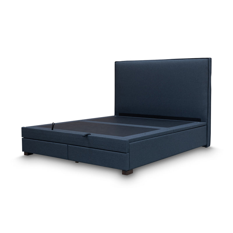 The Hayman Gas Lift & Drawer Storage King Bed - Charcoal available to purchase from Warehouse Furniture Clearance at our next sale event.