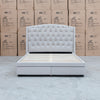 The Emily King Fabric Storage Bed - Oat White available to purchase from Warehouse Furniture Clearance at our next sale event.