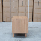 The Urban Two Drawer Australian Messmate Hardwood Bedside available to purchase from Warehouse Furniture Clearance at our next sale event.