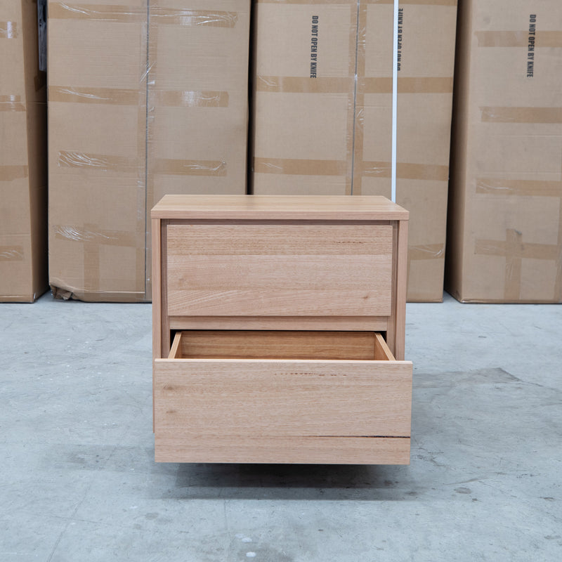 The Nova Two Drawer Australian Messmate Hardwood Bedside