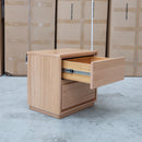 The Nova Two Drawer Messmate Bedside available to purchase from Warehouse Furniture Clearance at our next sale event.