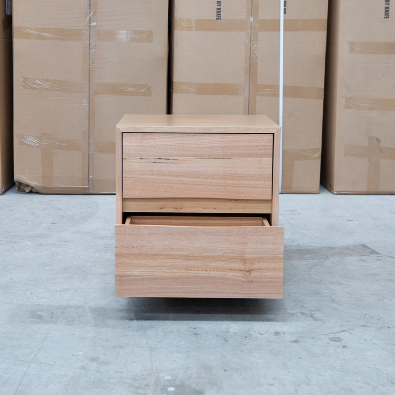 The Lana Two Drawer Australian Messmate Hardwood Bedside