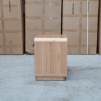 The Southport Two Drawer Australian Messmate Hardwood Bedside - Natural available to purchase from Warehouse Furniture Clearance at our next sale event.
