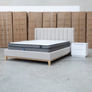 The Aston Two Drawer White Ash Bedside - White available to purchase from Warehouse Furniture Clearance at our next sale event.