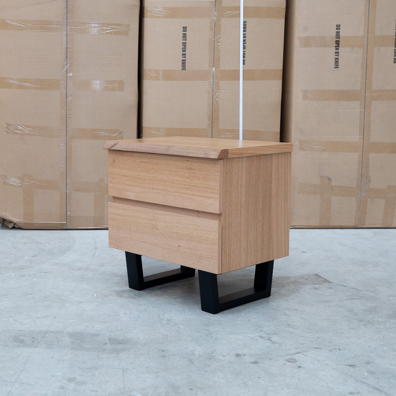 The Byron Two Drawer Australian Messmate Hardwood Bedside