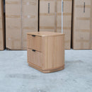 The Bentley Curved Two Drawer Messmate Bedside available to purchase from Warehouse Furniture Clearance at our next sale event.