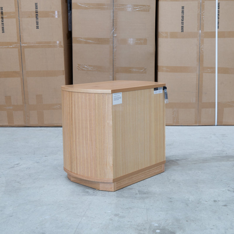 The Bentley Curved Two Drawer Australian Messmate Hardwood Bedside