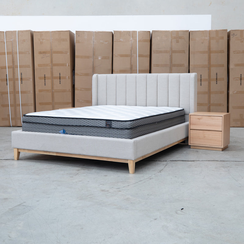 The Lana Two Drawer Australian Messmate Hardwood Bedside