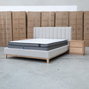 The Nova Two Drawer Messmate Bedside available to purchase from Warehouse Furniture Clearance at our next sale event.