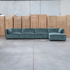 The Bellagio Deep Seat Modular Corner Lounge with Ottoman - Olive available to purchase from Warehouse Furniture Clearance at our next sale event.