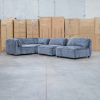 The Bellagio Deep Seat Modular Corner Lounge with Ottoman - Charcoal available to purchase from Warehouse Furniture Clearance at our next sale event.