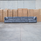 The Bellagio Deep Seat Modular Corner Lounge with Ottoman - Charcoal available to purchase from Warehouse Furniture Clearance at our next sale event.