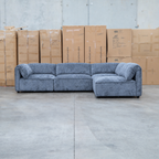 The Bellagio Deep Seat Modular Corner Lounge with Ottoman - Charcoal available to purchase from Warehouse Furniture Clearance at our next sale event.
