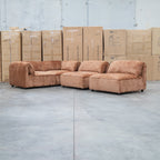 The Bellagio Deep Seat Modular Corner Lounge with Ottoman - Rust available to purchase from Warehouse Furniture Clearance at our next sale event.